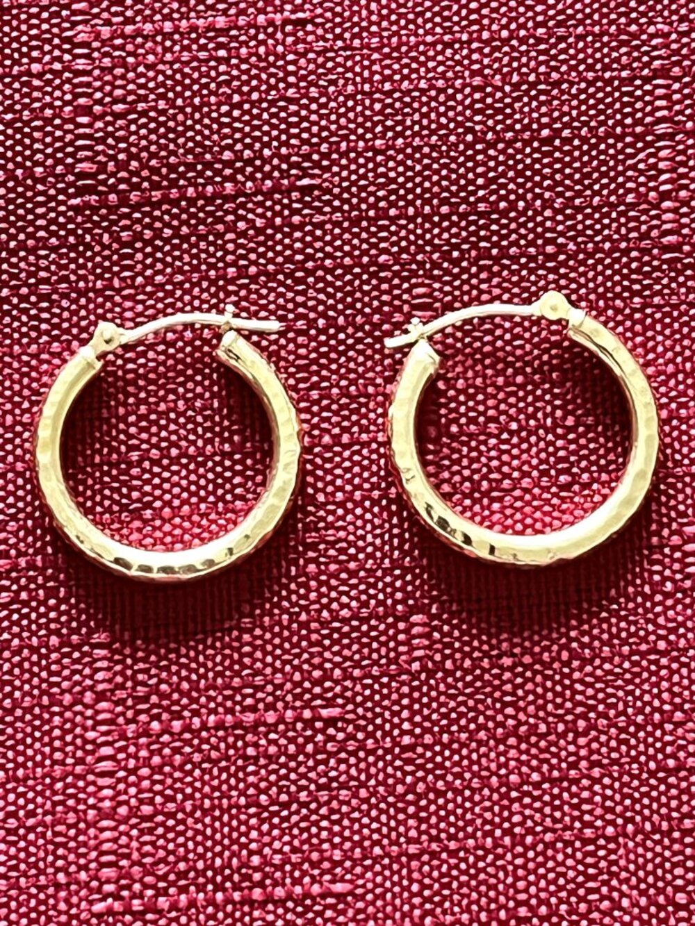 Vintage 14K JCM Hoop Earrings
